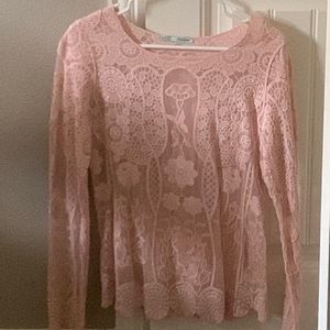 Maurices pink lace top
